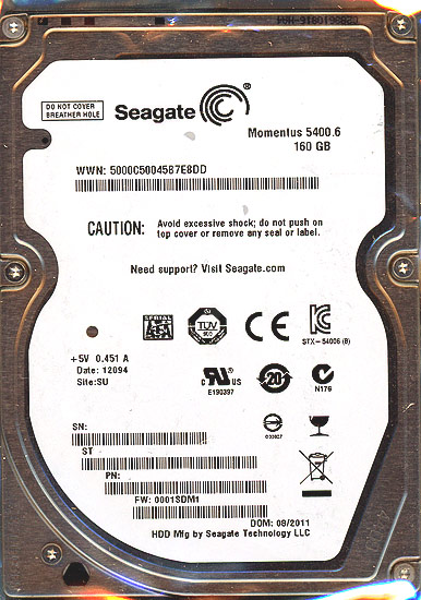 ST9160314AS (160GB 9.5mm)